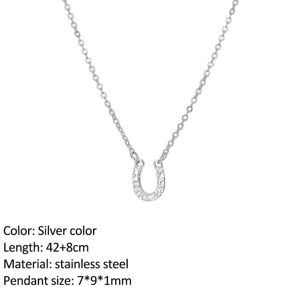 Fashion Stainless Steel Necklace for Woman Personality Infinity Cross Pendant Gold Color Necklaces on Neck Women Jewelry