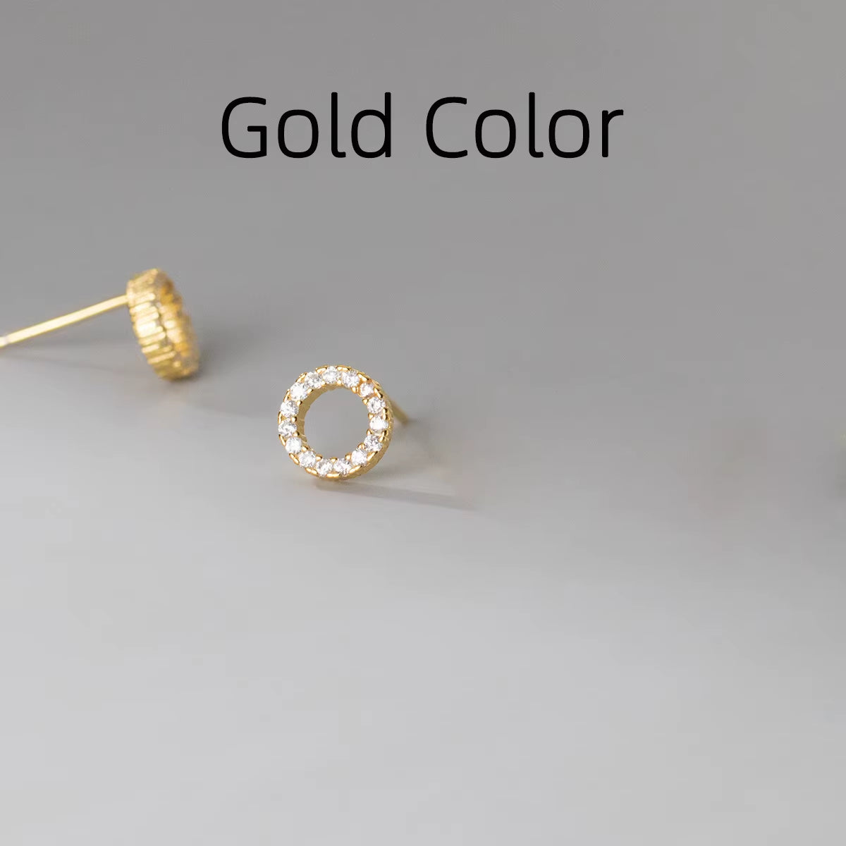 Circle round Minimalist Sterling Silver Stud Earrings Women Fine in 925 Silver Jewelry Woman Earrings Stud Silver 925