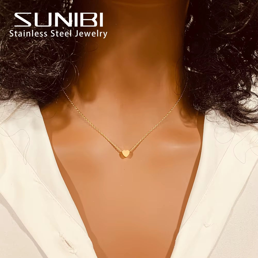 Fashion Stainless Steel Necklace for Woman Personality Infinity Cross Pendant Gold Color Necklaces on Neck Women Jewelry